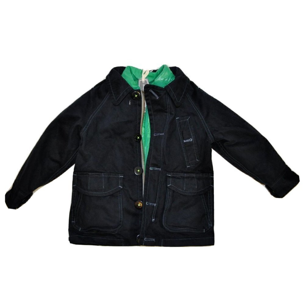 NWT! Morgan & Milo Hendrix 2 in 1 Jacket Navy Military Coat +green Nylon 4/5 $90